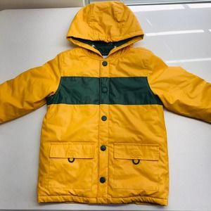 BIN46 Jacket JANIE & JACK COAT yellow green dogs puppies - EXCELLENT boys 4T 5T